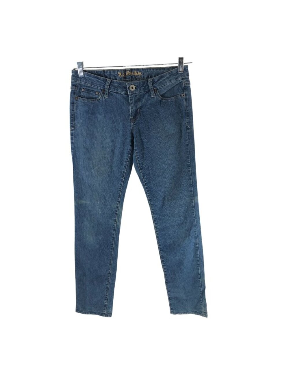 U.S. Polo Assn. Womens Blue Denim Jeans Size 9/10 Low Rise Straight Leg